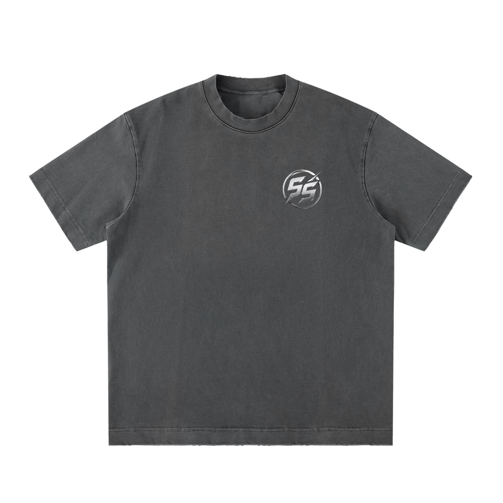 Funny Design Vintage Washed Frayed T-Shirt