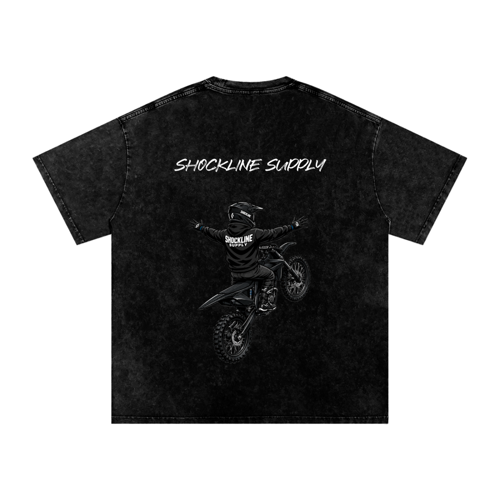 Snow Washed Oversized Cotton T-Shirt
