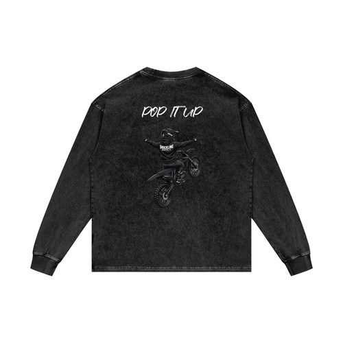 Acid Wash Oversize Long Sleeve T-Shirt